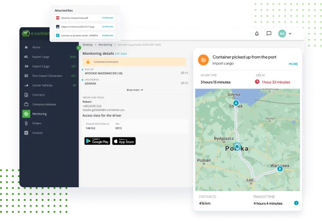 Cargo monitoring section image